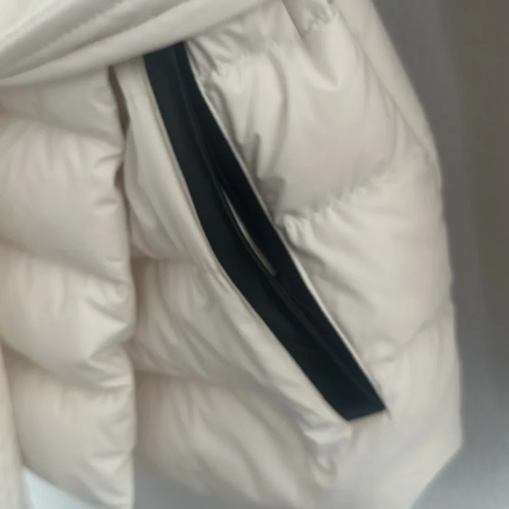 GORGEOUS MACKAGE goose down white wrap jacket S - Picture 5 of 17